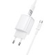 Мережевий зарядний пристрій BOROFONE BAS82A Star single port QC3.0 charger set (Type-C) (EU) White (6941991126758)