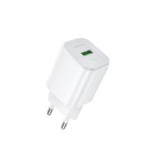 Мережевий зарядний пристрій BOROFONE BAS82A Star single port QC3.0 charger (EU) White (6941991126710)