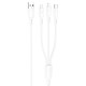Кабель BOROFONE BX71 3-in-1 charging cable (iP+Micro+Type-C) White (6974443384550)