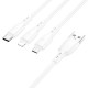 Кабель BOROFONE BX71 3-in-1 charging cable (iP+Micro+Type-C) White (6974443384550)