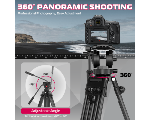 Штатив Ulanzi MT-81 Tripod (80-155cm) Black (T080GBB1)