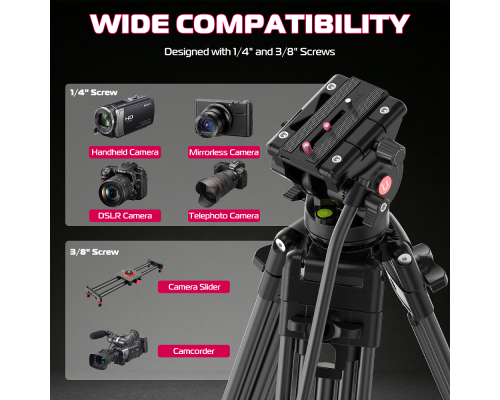 Штатив Ulanzi MT-81 Tripod (80-155cm) Black (T080GBB1)