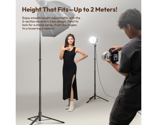 Стійка для світла складна Ulanzi AT-05 2M Heavy Duty Foldable Light Stand(48-200cm) Black (T083)