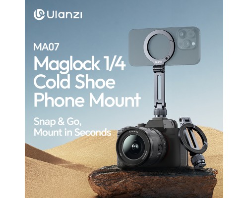 Тримач для телефону Ulanzi MA07 Maglock 1/4 Cold Shoe Phone Mount Black (M084)