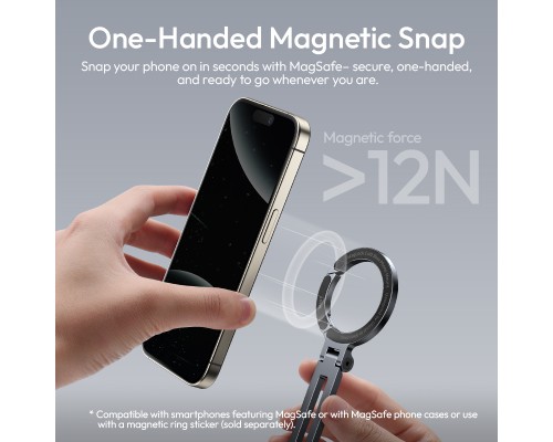 Тримач для телефону Ulanzi MA07 Maglock 1/4 Cold Shoe Phone Mount Black (M084)
