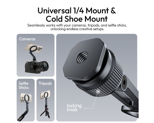 Тримач для телефону Ulanzi MA07 Maglock 1/4 Cold Shoe Phone Mount Black (M084)