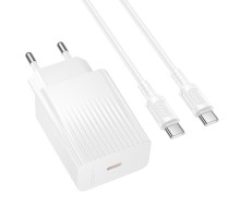 Мережевий зарядний пристрій BOROFONE BAS75A Source single port PD30W charger set (C to C) (EU)White (6941991122866)