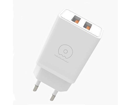 Мережевий зарядний пристрій WUW-C155 2USB 3.1A white (WUW-C155)