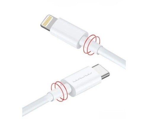 Кабель WUW-X181 Type-C to Lightning PD 20W white (6972573332731)