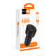 Автомобільний зарядний пристрій WUW-C243 PD20W+ PD20W black (6972573338351)
