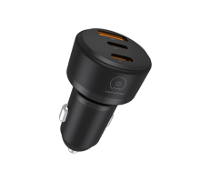 Автомобільний зарядний пристрій WUW-C244 USB20W+PD20W+PD15W black (6972573338368)