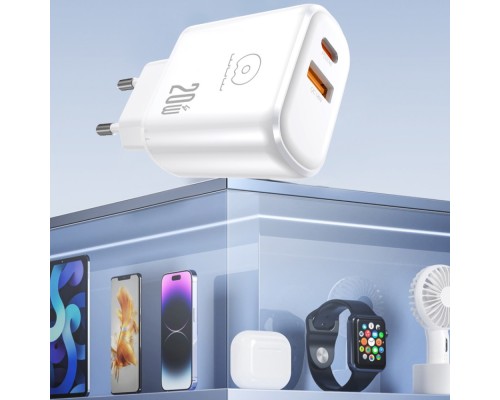 Мережевий зарядний пристрій WUW-C276 PD20W+QC18W (6978749570204)