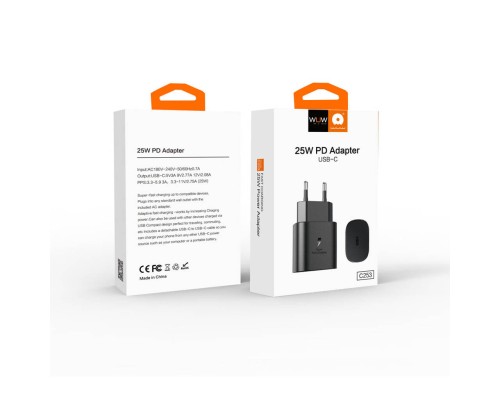 Мережевий зарядний пристрій WUW C253 PD 25W Charger (6972573338672)
