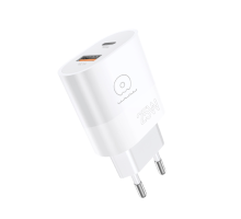 Мережевий зарядний пристрій WUW-C251 25W PD USB-C + USB QC3.0 18W (6972573338641)