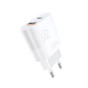Мережевий зарядний пристрій WUW-C251 25W PD USB-C + USB QC3.0 18W (6972573338641)