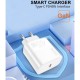 Мережевий зарядний пристрій WUW-C202 PD45W GaN Eu Smart Charger (6972573336821)