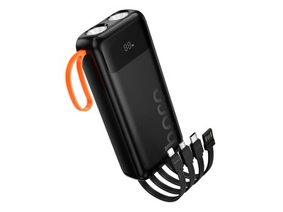 HOCO J151A Spirit 20000mAh — павербанк з 4 кабелями та ліхтариком