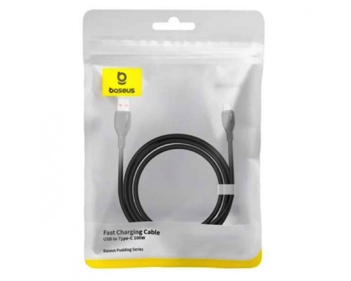 Кабель Baseus Pudding Series Fast Charging Cable USB to Type-C 100W 1.2m Cluster Black (P10355703111-00)