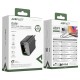 Мережевий зарядний пристрій ACEFAST A106 PD45W GaN (USB-C+USB-A) charger (EU) Black (6974316284031)