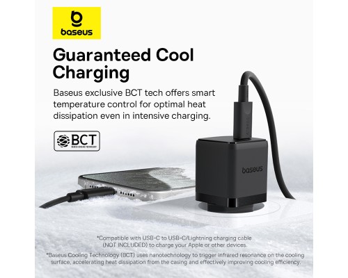 Мережевий зарядний пристрій Baseus Palm Fast Charger 1C 30W EU Cluster Black (P10111605113-00)