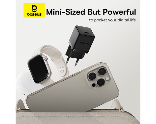 Мережевий зарядний пристрій Baseus Palm Fast Charger 1C 30W EU Cluster Black (P10111605113-00)