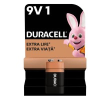 Батарейка крона Duracell 9V/6LR61 (1шт) (5000394077225)
