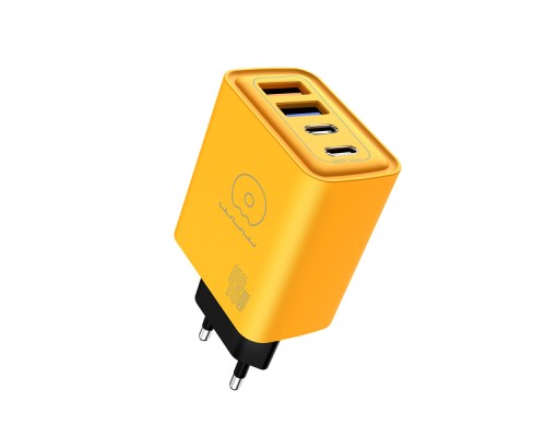 Мережевий зарядний пристрій WUW-C212 48W Charger 2 USB C +  2 USB C yellow (C212)