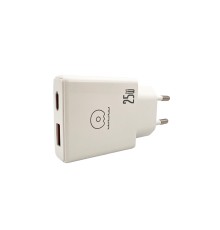 Мережевий зарядний пристрій WUW-C217 PD 25W USB A + Type-C white (C217)