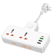 Мережевий подовжувач HOCO AC12 Reise 2-position expansion socket(PD30W/1C3A) (US) White (6942007607087)