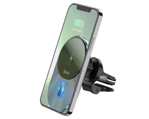 Автотримач для телефона з БЗП HOCO CA91 Magic magnetic wireless fast charging car holder Gray (6931474753465)