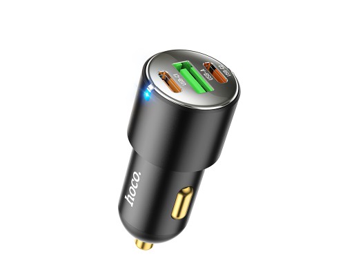 Автомобільний зарядний пристрій HOCO NZ6 PD45W 3-port(2C1A) car charger Black (6931474765185)