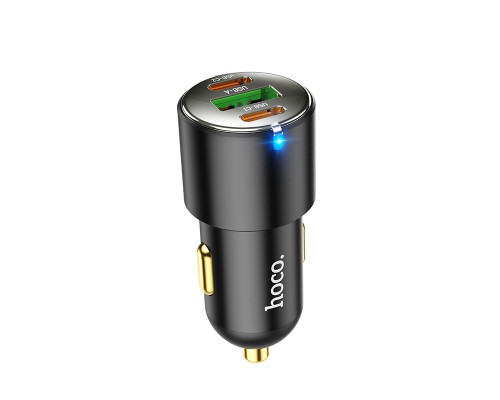 Автомобільний зарядний пристрій HOCO NZ6 PD45W 3-port(2C1A) car charger Black (6931474765185)