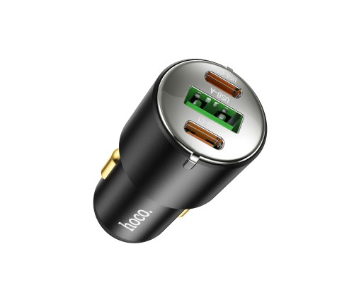 Автомобільний зарядний пристрій HOCO NZ6 PD45W 3-port(2C1A) car charger Black (6931474765185)