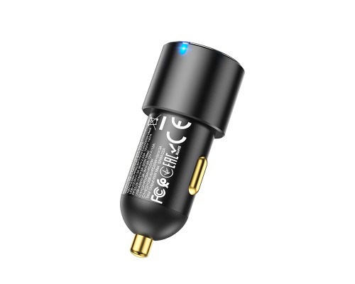 Автомобільний зарядний пристрій HOCO NZ6 PD45W 3-port(2C1A) car charger Black (6931474765185)