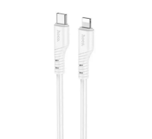 Кабель HOCO X97 Crystal color silicone charging data cable iP white (6931474799791)