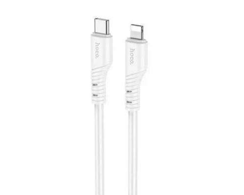 Кабель HOCO X97 Crystal color silicone charging data cable iP white (6931474799791)