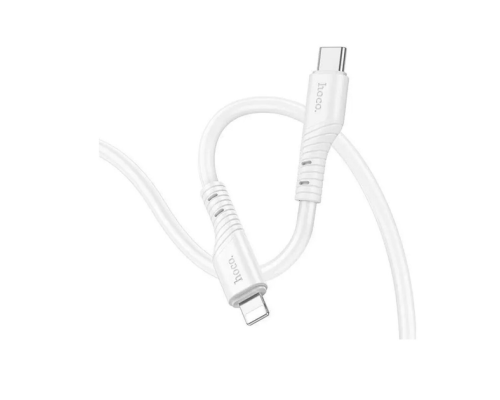 Кабель HOCO X97 Crystal color silicone charging data cable iP white (6931474799791)