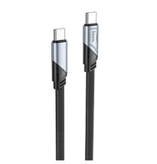 Кабель HOCO U119 Type-C to Type-C 60W, 1.2m, nylon, aluminum connectors, Black (6942007605021)