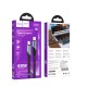 Кабель HOCO U119 Type-C to Type-C 60W, 1.2m, nylon, aluminum connectors, Black (6942007605021)
