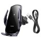 Автотримач для телефона з БЗП HOCO CA202 Plus Enlightener infrared induction wireless charging car holder(air outlet) Black metal gray (6942007623469)