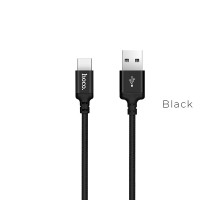 Кабель HOCO X14 USB to Type-C 2A, 2m, nylon, aluminum connectors, Black (6957531062929)