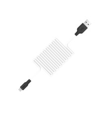 Кабель HOCO X21 USB to Micro 2A, 1m, silicone, TPE connectors, Black+White (6957531071389)