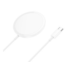 Бездротовий зарядний пристрій HOCO CW52 Enjoy magnetic wireless fast charging White (6942007611374)