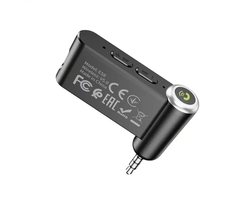 Bluetooth-ресивер HOCO E58 Magic music car AUX BT receiver Black (6931474748768)