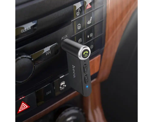 Bluetooth-ресивер HOCO E58 Magic music car AUX BT receiver Black (6931474748768)