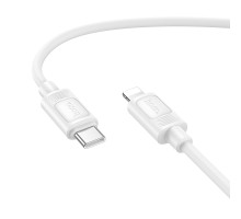 Кабель HOCO X122 Benefit PD27W silicone charging data cable iP White (6942007662178)