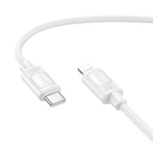Кабель HOCO X122 Benefit PD27W silicone charging data cable iP White (6942007662178)