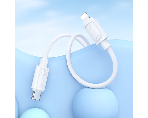 Кабель HOCO X122 Benefit PD27W silicone charging data cable iP White (6942007662178)
