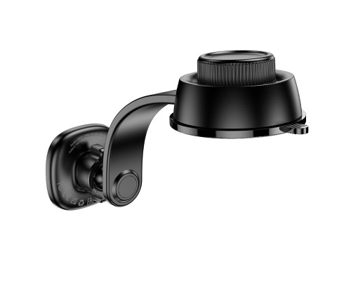 Автотримач для телефона з БЗП HOCO HW31 Crown magnetic wireless charging car holder(center console) Black Metal Gray (6942007646932)