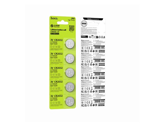 Батарейка HOCO JA6 Button battery CR2032(5PCS) (6942007674546)